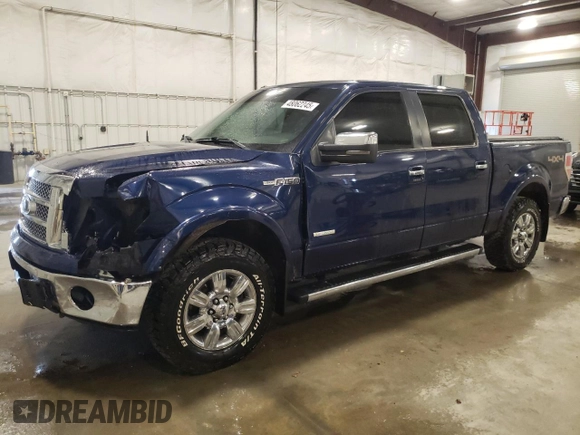2011 Ford F-150 XLT with VIN 1FTFW1ET7BFB33212, listed as a Copart auction lot 48062245 with 163,204 mi miles and Salvage Title. Bid and sale history available at carsss.com. Image 1.