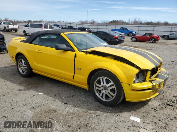 2005 Ford Mustang GT Deluxe with VIN 1ZVHT85H355249973, listed as a Copart auction lot 49499155 with 129,915 mi miles and Salvage Title. Bid and sale history available at DreamBid. Image 4.