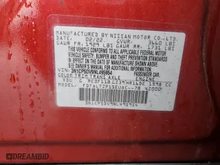 2022 Nissan Kicks SR with VIN 3N1CP5DV9NL495954, listed as a Copart auction lot 48187415 with 58,395 mi miles and Salvage Title. Bid and sale history available at carsss.com. Image 13.