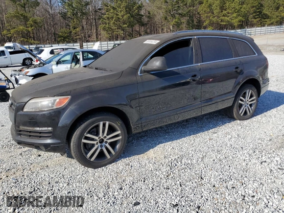 2007 Audi Q7 Premium with VIN WA1BV74L47D018456, listed as a Copart auction lot 85558234 with 0 mi miles and Salvage Title. Bid and sale history available at carsss.com. Image 1.