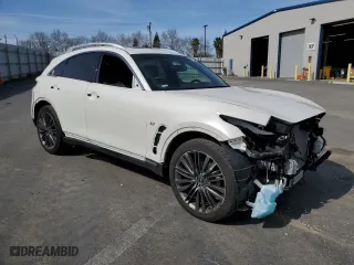 2017 Infiniti QX70 with VIN JN8CS1MW6HM411617, listed as a Copart auction lot 48076265 with 51,482 mi miles and Salvage Title. Bid and sale history available at carsss.com. Image 4.