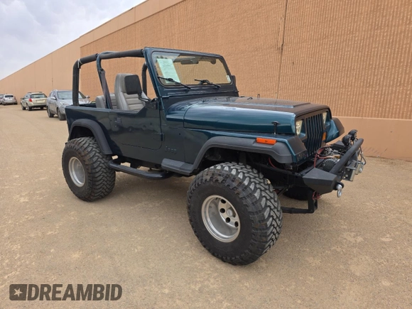 1995 Jeep Wrangler S with VIN 1J4FY19PXSP218282, listed as a Copart auction lot 63527435 with 160,957 mi miles and Clean title. Bid and sale history available at DreamBid. Image 1.