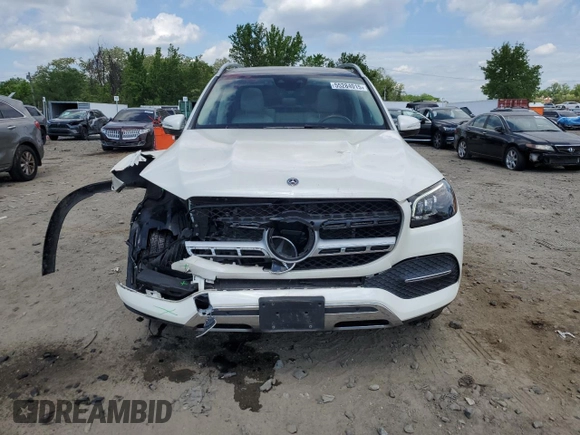 2021 Mercedes-Benz GLS 450 with VIN 4JGFF5KE4MA396704, listed as a Copart auction lot 55284015 with 22,181 mi miles and Salvage Title. Bid and sale history available at DreamBid. Image 5.