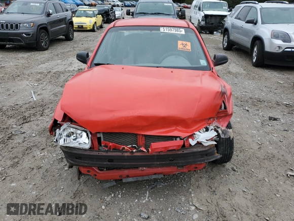 2001 Hyundai Accent GL with VIN KMHCG45C81U219104, listed as a Copart auction lot 51597985 with 157,597 mi miles and Salvage Title. Bid and sale history available at carsss.com. Image 5.