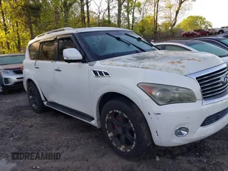 2012 Infiniti QX56 7-passenger with VIN JN8AZ2NF8C9517909, listed as a IAAI auction lot 41982636 with 186,422 mi miles. Bid and sale history available at carsss.com. Image 13.