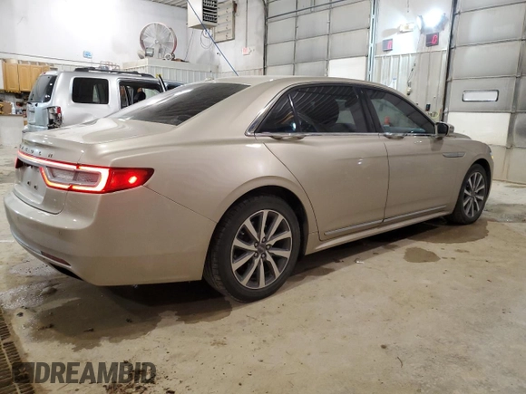 2017 Lincoln Continental Premiere with VIN 1LN6L9VK6H5624492, listed as a Copart auction lot 45559515 with 74,798 mi miles and Salvage Title. Bid and sale history available at carsss.com. Image 3.