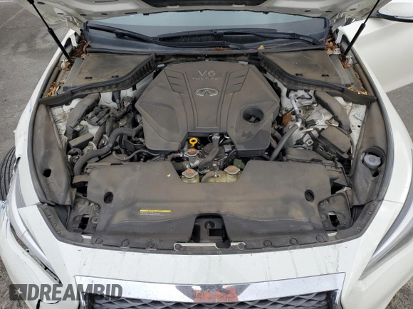 2019 Infiniti Q50 Luxe with VIN JN1EV7APXKM541762, listed as a Copart auction lot 59035515 with 59,295 mi miles and Salvage title. Bid and sale history available at DreamBid. Image 11.