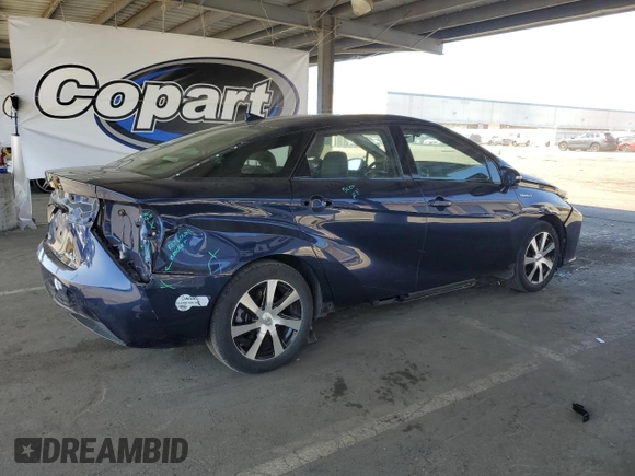 2017 Toyota Mirai with VIN JTDBVRBD6HA002324, listed as a Copart auction lot 57705545 with 69,316 mi miles and Salvage title. Bid and sale history available at DreamBid. Image 3.