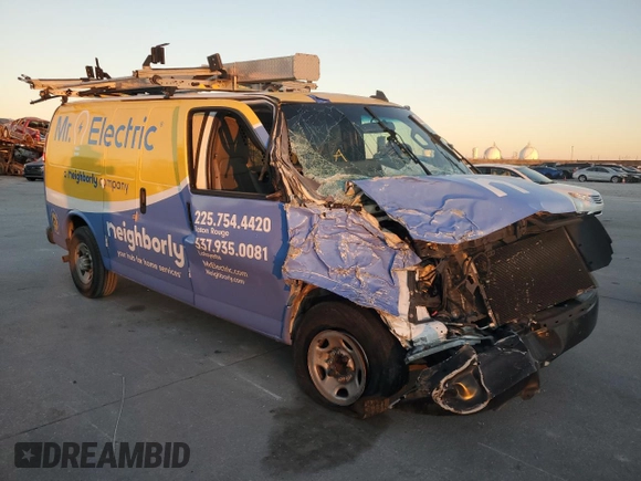 2018 Chevrolet Express Cargo Van with VIN 1GCWGAFP2J1333165, listed as a Copart auction lot 81050874 with 0 mi miles and Salvage Title. Bid and sale history available at carsss.com. Image 4.