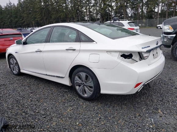 2015 Hyundai Sonata Hybrid Limited with VIN KMHEC4A48FA128233, listed as a IAAI auction lot 41868585 with 108,067 mi miles. Bid and sale history available at carsss.com. Image 3.