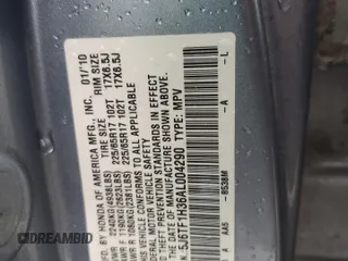 2010 Honda Accord Crosstour EX with VIN 5J6TF1H36AL004290, listed as a Copart auction lot 81375194 with 144,199 mi miles and Salvage Title. Bid and sale history available at carsss.com. Image 12.