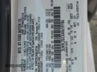 2010 Lincoln MKZ with VIN 3LNHL2GCXAR659786, listed as a Copart auction lot 55262825 with 90,788 mi miles and Salvage Title. Bid and sale history available at DreamBid. Image 12.