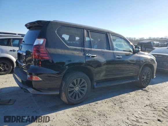 2021 Lexus GX with VIN JTJAM7BX8M5278954, listed as a Copart auction lot 87282444 with 47,965 mi miles and Salvage Title. Bid and sale history available at carsss.com. Image 3.