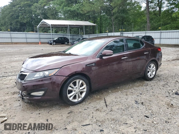 2013 Kia Optima EX with VIN 5XXGN4A78DG150560, listed as a Copart auction lot 59617265 with 212,739 mi miles and Salvage title. Bid and sale history available at DreamBid. Image 1.