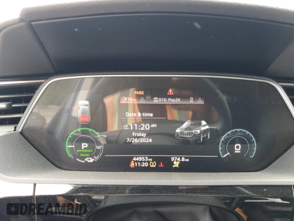 2021 Audi e-tron Prestige z VIN WA1VAAGE6MB016508, wystawiony jako Copart lot #64883204 z przebiegiem 44 953 mil mil oraz Szkoda całkowita • Salvage title. Historia ofert i sprzedaży dostępna na DreamBid. Obrazek 9.