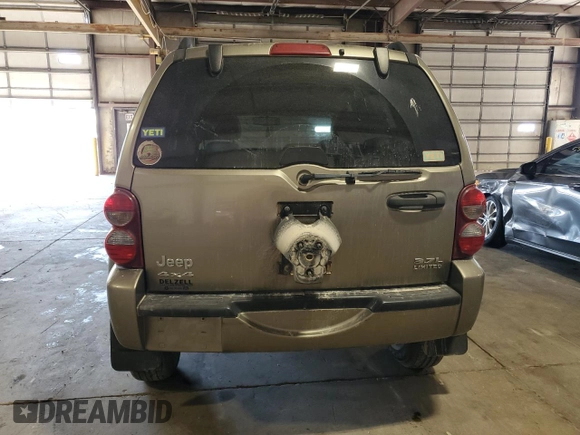 2006 Jeep Liberty Limited with VIN 1J4GL58K26W201181, listed as a Copart auction lot 56728445 with 187,453 mi miles and Salvage title. Bid and sale history available at DreamBid. Image 6.