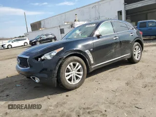 2017 Infiniti QX70 z VIN JN8CS1MU8HM142969, wystawiony jako Copart lot #50949945 z przebiegiem 99 664 mil mil oraz Szkoda całkowita • Salvage title. Historia ofert i sprzedaży dostępna na DreamBid. Obrazek 1.