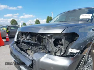 2018 Nissan Armada SL with VIN JN8AY2NC5J9557774, listed as a IAAI auction lot 40205321 with 100,123 mi miles and . Bid and sale history available at DreamBid. Image 6.
