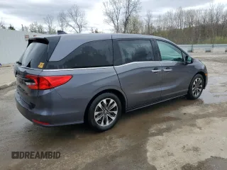 2021 Honda Odyssey EX-L with VIN 5FNRL6H76MB006265, listed as a Copart auction lot 50958395 with 60,662 mi miles and Salvage Title. Bid and sale history available at DreamBid. Image 3.
