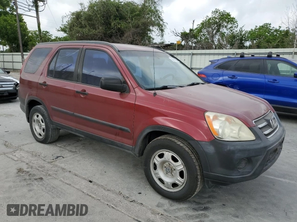 2005 Honda CR-V LX with VIN JHLRD68545C010716, listed as a Copart auction lot 53145835 with 300,350 mi miles and Salvage Title. Bid and sale history available at DreamBid. Image 4.