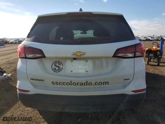 2022 Chevrolet Equinox LS with VIN 3GNAXSEV8NS167374, listed as a Copart auction lot 44823245 with 35,901 mi miles and Salvage Title. Bid and sale history available at carsss.com. Image 6.