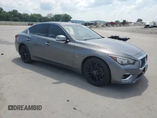2019 Infiniti Q50 Luxe with VIN JN1EV7AP7KM516284, listed as a Copart auction lot 61647345 with 71,217 mi miles and Salvage title. Bid and sale history available at DreamBid. Image 4.