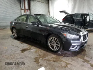 2019 Infiniti Q50 Luxe with VIN JN1EV7AR6KM556566, listed as a Copart auction lot 50066695 with 64,801 mi miles and Clean Title. Bid and sale history available at carsss.com. Image 4.