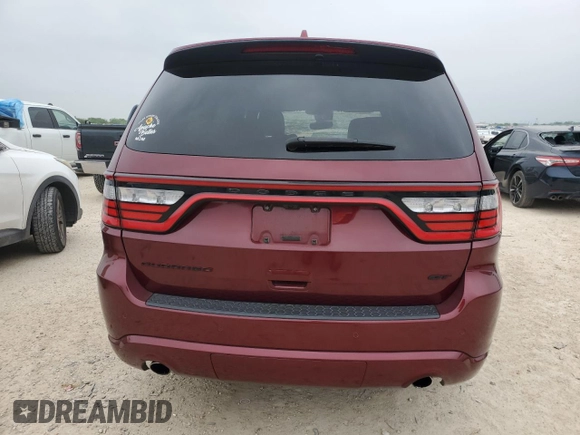 2022 Dodge Durango GT Plus with VIN 1C4RDHDG4NC198749, listed as a Copart auction lot 51352165 with 33,340 mi miles and Clean title. Bid and sale history available at DreamBid. Image 6.