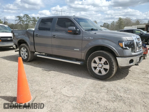 2012 Ford F-150 XL with VIN 1FTFW1ET5CFA94735, listed as a Copart auction lot 48000145 with 333,592 mi miles and Salvage Title. Bid and sale history available at carsss.com. Image 4.