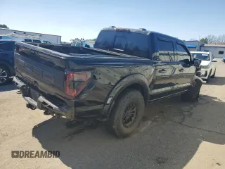 2023 Ford F-150 Raptor with VIN 1FTFW1RGXPFC88745, listed as a Copart auction lot 47529385 with 32,220 mi miles and Salvage Title. Bid and sale history available at DreamBid. Image 3.