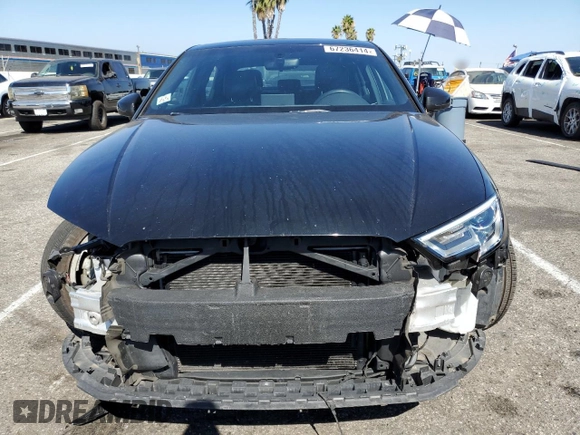 2018 Audi A3 Premium with VIN WAUAUGFF6J1091328, listed as a Copart auction lot 67236414 with 37,164 mi miles and Salvage Title. Bid and sale history available at DreamBid. Image 5.