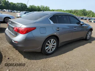 2015 Infiniti Q50 Premium with VIN JN1BV7AR9FM414737, listed as a Copart auction lot 62088065 with 118,668 mi miles and Salvage title. Bid and sale history available at DreamBid. Image 3.