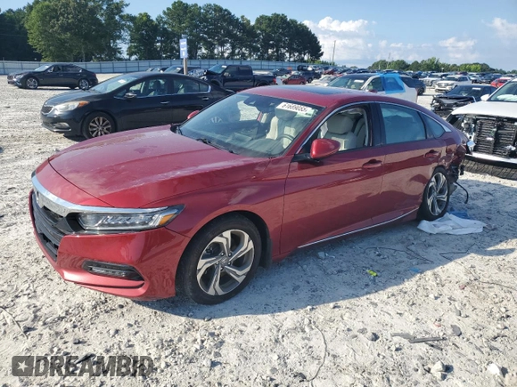 2019 Honda Accord EX-L with VIN 1HGCV2F56KA001813, listed as a Copart auction lot 61689055 with 51,718 mi miles and Salvage title. Bid and sale history available at DreamBid. Image 1.