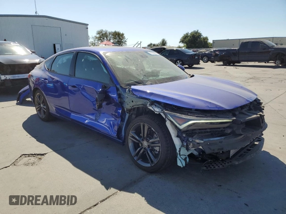 2023 Acura Integra w/A-Spec Package with VIN 19UDE4H38PA007485, listed as a Copart auction lot 71814614 with 13,992 mi miles and Salvage Title. Bid and sale history available at carsss.com. Image 4.