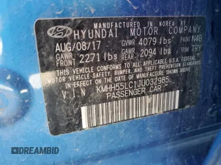 2018 Hyundai Elantra GT Sport with VIN KMHH55LC1JU032985, listed as a Copart auction lot 77598934 with 43,221 mi miles and Salvage Title. Bid and sale history available at carsss.com. Image 13.