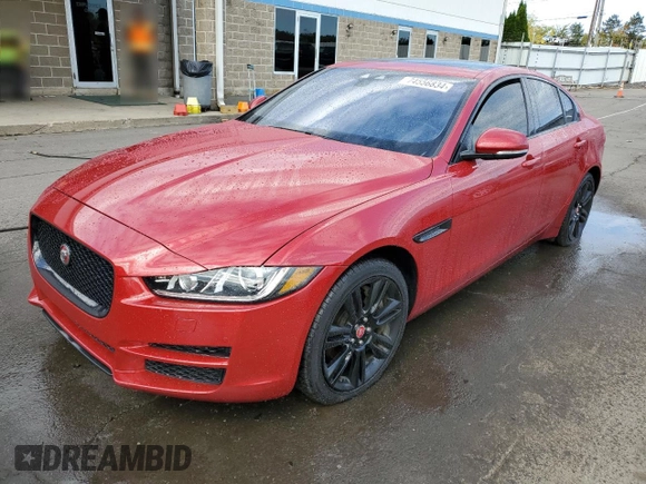 2018 Jaguar XE 25t Prestige with VIN SAJAK4FX4JCP24351, listed as a Copart auction lot 74556834 with 66,406 mi miles and Salvage Title. Bid and sale history available at carsss.com. Image 1.