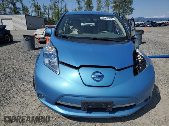 2011 Nissan LEAF SL-e with VIN JN1AZ0CP3BT006690, listed as a Copart auction lot 54450355 with 0 mi miles and Salvage Title. Bid and sale history available at carsss.com. Image 5.