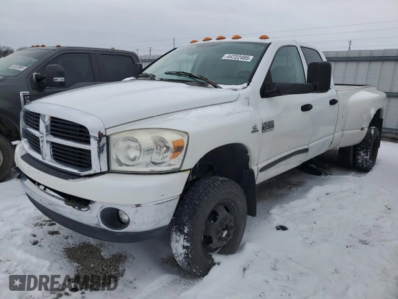 2007 Dodge 3500 SLT with VIN 3D7MX48A37G784946, listed as a Copart auction lot 44722485 with 386,813 mi miles and Salvage title. Bid and sale history available at DreamBid. Image 1.