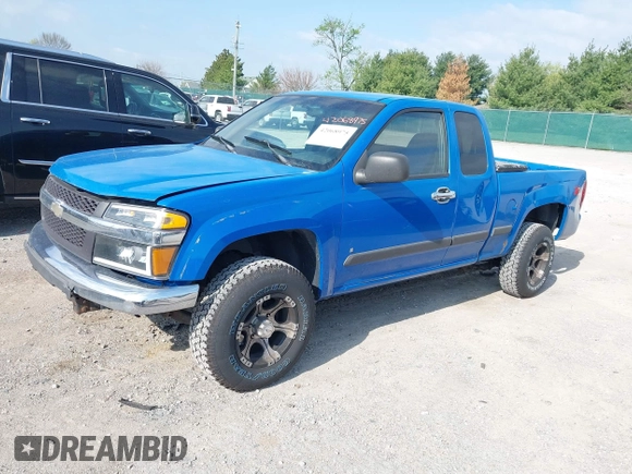 2007 Chevrolet Colorado LT w/1LT with VIN 1GCDT19E878104826, listed as a IAAI auction lot 42068975 with 262,741 mi miles. Bid and sale history available at carsss.com. Image 2.