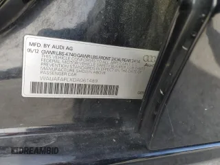 2013 Audi A4 Premium with VIN WAUAFAFLXDA061489, listed as a Copart auction lot 45212555 with 136,410 mi miles and Salvage Title. Bid and sale history available at carsss.com. Image 13.