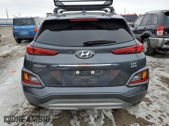 2020 Hyundai Kona Ultimate with VIN KM8K5CA50LU492060, listed as a Copart auction lot 71581672 with 25,568 mi miles. Bid and sale history available at carsss.com. Image 6.