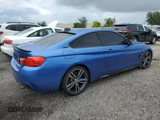 2017 BMW 4 Series 440i with VIN WBA4P1C51HK522059, listed as a Copart auction lot 60255554 with 76,289 mi miles and Salvage Title. Bid and sale history available at carsss.com. Image 3.