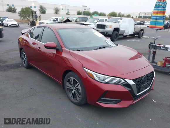 2022 Nissan Sentra SV z VIN 3N1AB8CV7NY268158, wystawiony jako IAAI lot #42355360 z przebiegiem 23 940 mil mil oraz . Historia ofert i sprzedaży dostępna na DreamBid. Obrazek 1.
