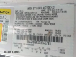 2016 Ford Fusion SE with VIN 3FA6P0H9XGR363785, listed as a IAAI auction lot 42312744 with 151,919 mi miles and . Bid and sale history available at DreamBid. Image 9.