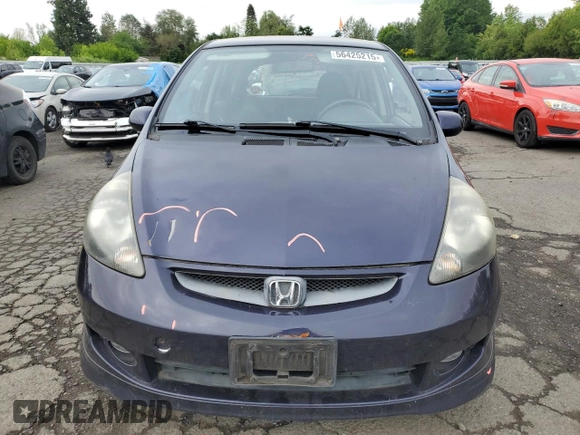 2008 Honda Fit Sport z VIN JHMGD386X8S038301, wystawiony jako Copart lot #56425215 z przebiegiem 131 050 mil mil oraz Szkoda całkowita • Salvage title. Historia ofert i sprzedaży dostępna na DreamBid. Obrazek 5.
