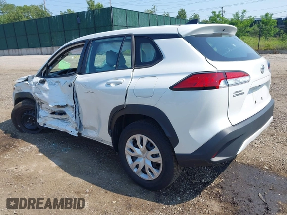 2023 Toyota Corolla Cross L with VIN 7MUAAABG0PV056373, listed as a IAAI auction lot 42495014 with 17,368 mi miles and . Bid and sale history available at DreamBid. Image 3.