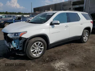 2020 Chevrolet Traverse LT Leather with VIN 1GNEVHKW0LJ143351, listed as a Copart auction lot 69691724 with 118,373 mi miles and Salvage Title. Bid and sale history available at carsss.com. Image 1.