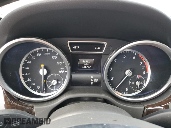 2015 Mercedes-Benz M ML 350 with VIN 4JGDA5HB6FA536757, listed as a Copart auction lot 50070965 with 125,797 mi miles and Salvage Title. Bid and sale history available at carsss.com. Image 9.