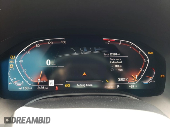 2020 BMW 8 Series 840i with VIN WBAAE2C00LBP62036, listed as a Copart auction lot 59505894 with 32,598 mi miles and Salvage Title. Bid and sale history available at carsss.com. Image 9.