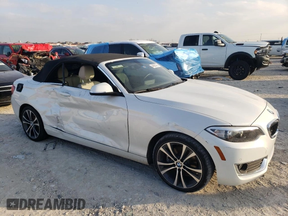 2017 BMW 2 Series 230i with VIN WBA2K9C31HV950554, listed as a Copart auction lot 44006705 with Not provided miles and Salvage title. Bid and sale history available at DreamBid. Image 4.